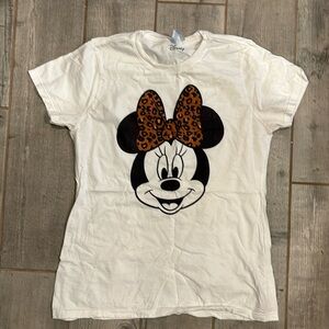 Disney Minnie with leopard bow tee